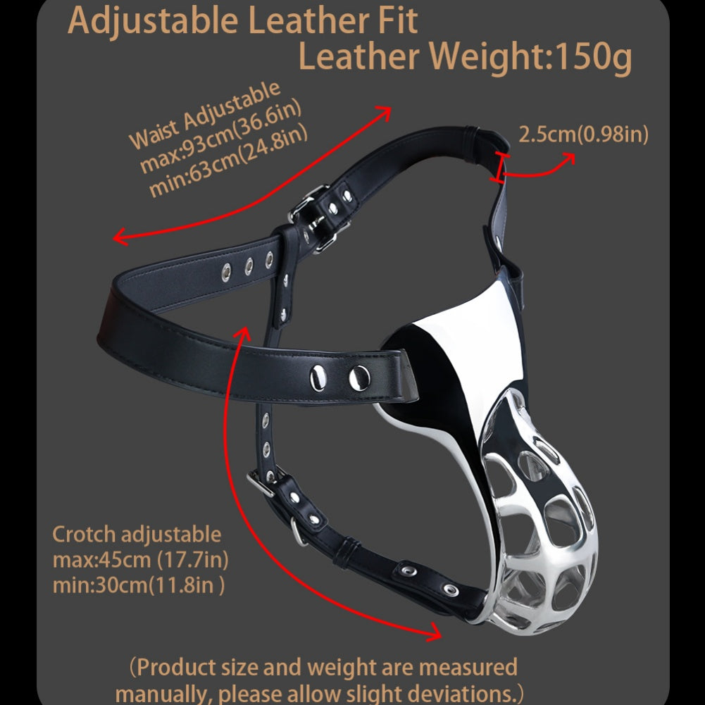 Hollow Stainless Steel Strap-on G-string – Male Bettie Bondage Metal BDSM Toys