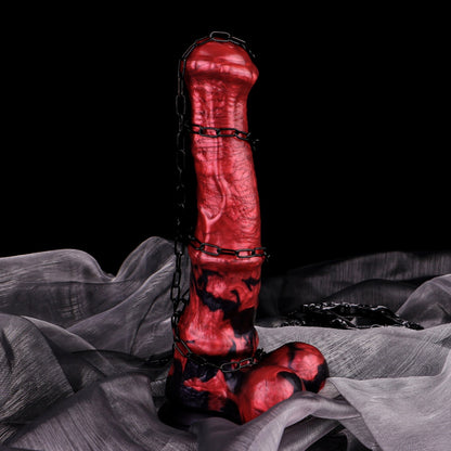 Blood-Red Monster Fantasy Animal Horse Cock - Female Vaginal Silicone Suction Masturbator
