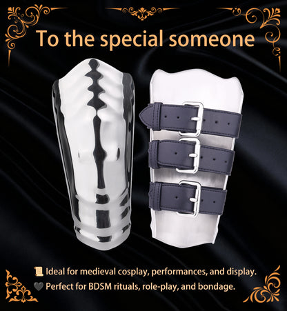 Metal 304 Stainless Steel Bondage Arm Cuffs – Heavy Metal BDSM Restraints for Kinky Couples & Roleplay