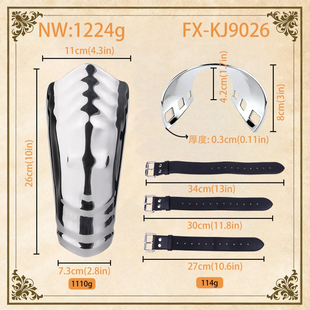 Metal 304 Stainless Steel Bondage Arm Cuffs – Heavy Metal BDSM Restraints for Kinky Couples & Roleplay