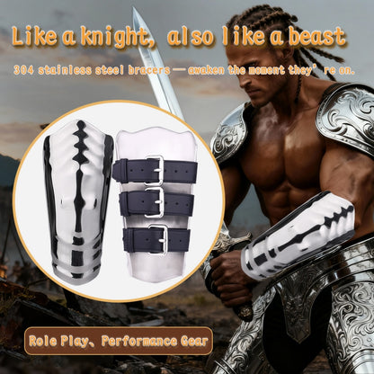 Metal 304 Stainless Steel Bondage Arm Cuffs – Heavy Metal BDSM Restraints for Kinky Couples & Roleplay