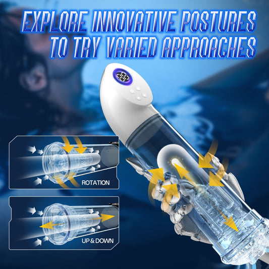 Masturbateur masculin en silicone avec ventouse et massage - Jouet sexuel intelligent pour fellation