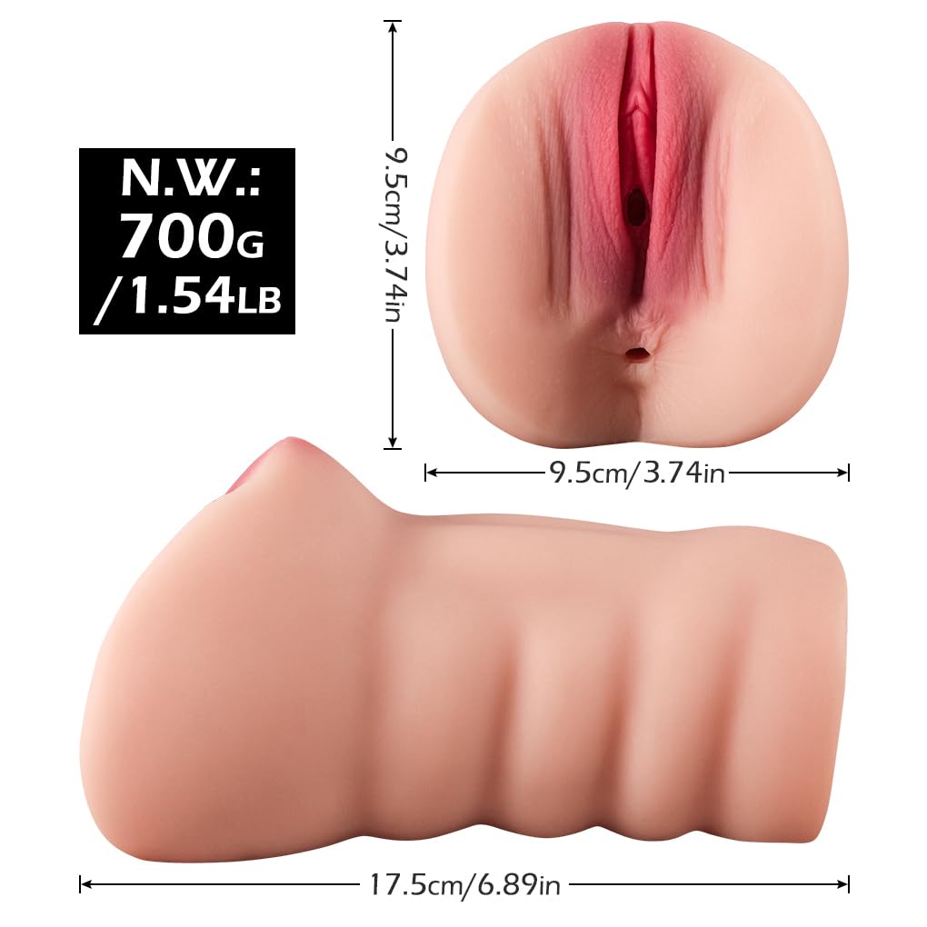 Realistic Labia Pocket Pussy Male Masturbation Cup - Soft Tight Penis Massage Sex Toy for Men