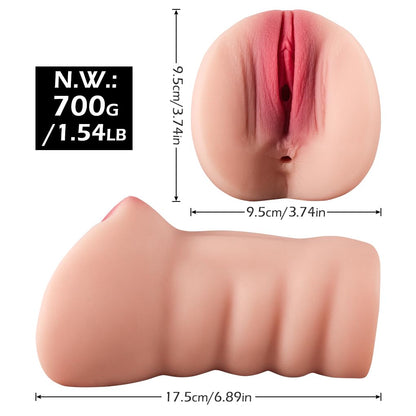 Realistic Labia Pocket Pussy Male Masturbation Cup - Soft Tight Penis Massage Sex Toy for Men