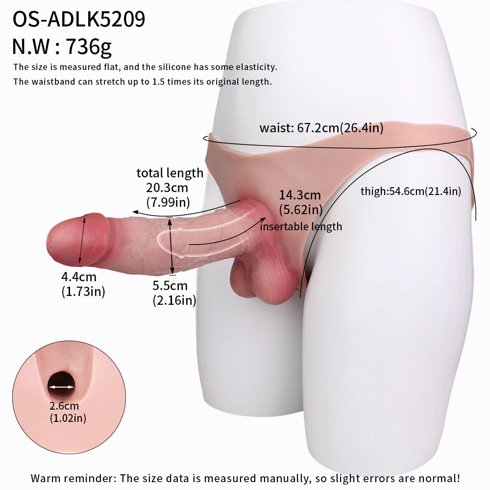Gaine pénienne portable - Gode Lightskin grandeur nature - Sexualité