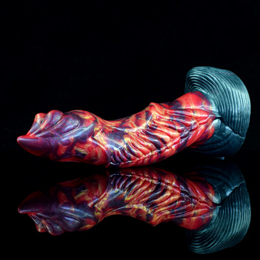 Gode ​​anal en silicone Fire Dragon Fantasy Monster - Créature à ventouse mains libres pour la masturbation féminine