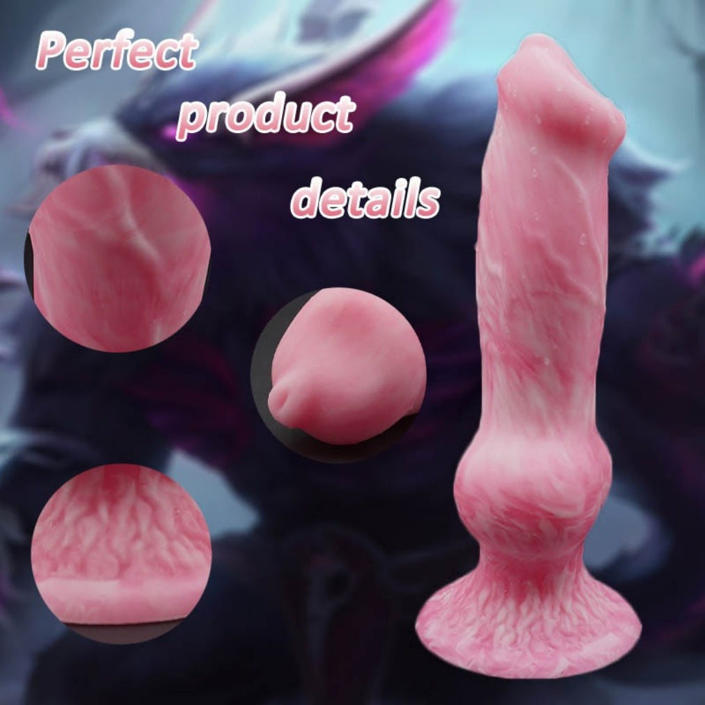 Fantasy Silicone Dog Dildo with Suction Cup – Vaginal Expansion & Orgasmic Massage Sex Toys for Women