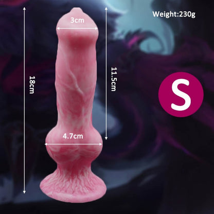 Fantasy Silicone Dog Dildo with Suction Cup – Vaginal Expansion & Orgasmic Massage Sex Toys for Women