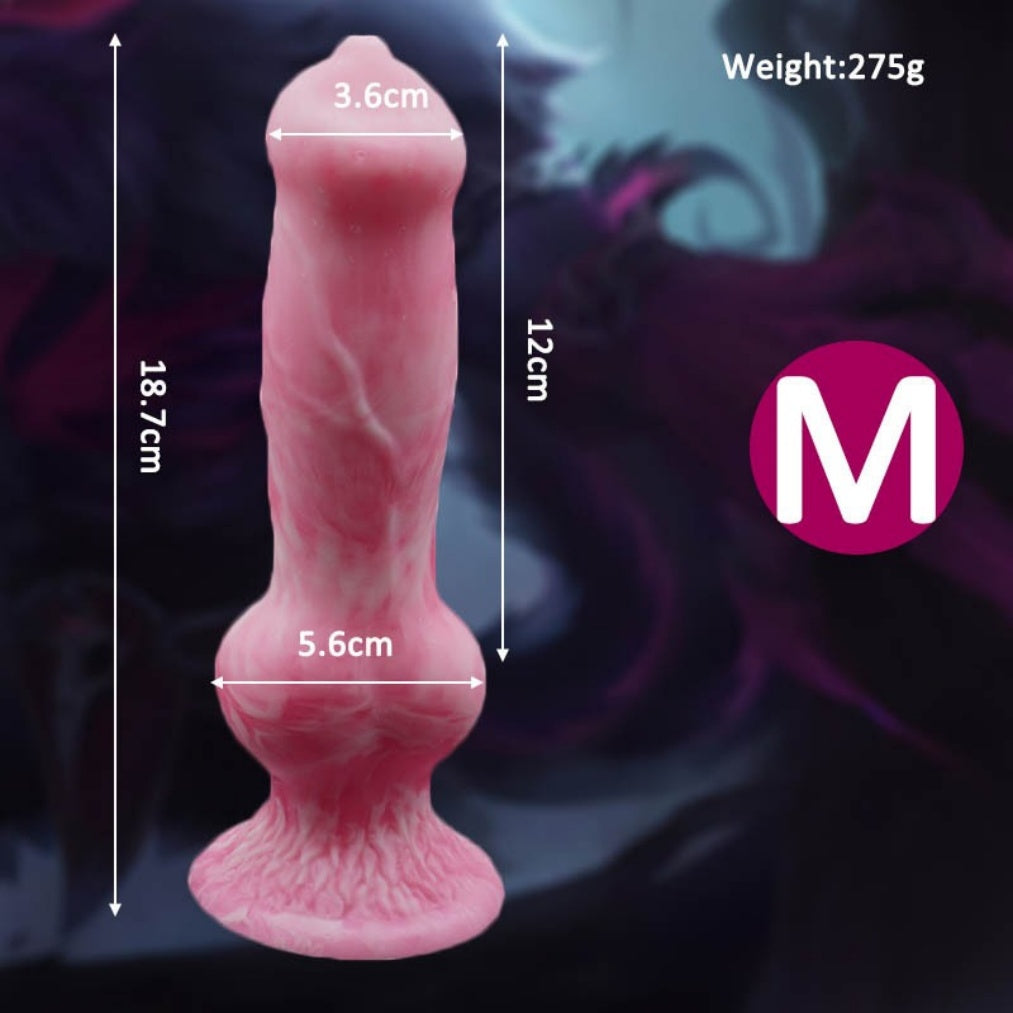 Fantasy Silicone Dog Dildo with Suction Cup – Vaginal Expansion & Orgasmic Massage Sex Toys for Women