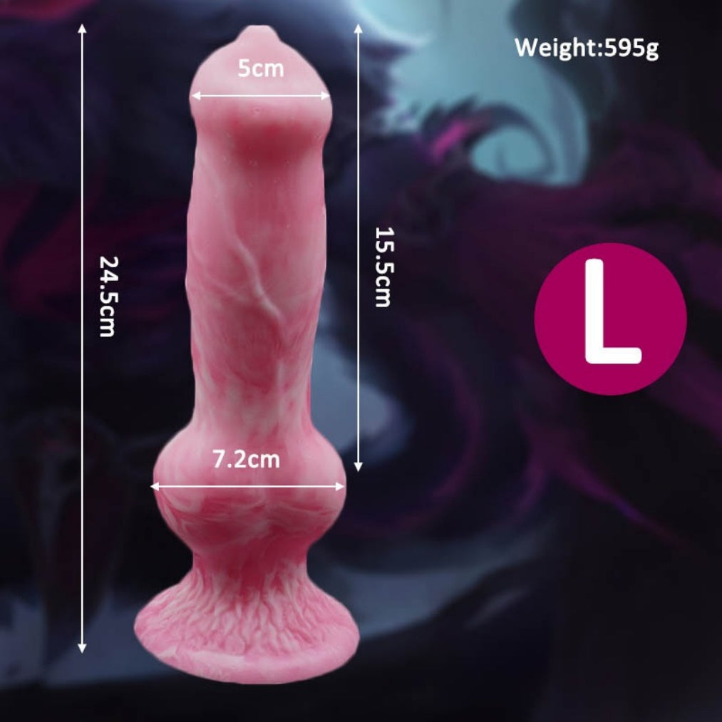 Fantasy Silicone Dog Dildo with Suction Cup – Vaginal Expansion & Orgasmic Massage Sex Toys for Women