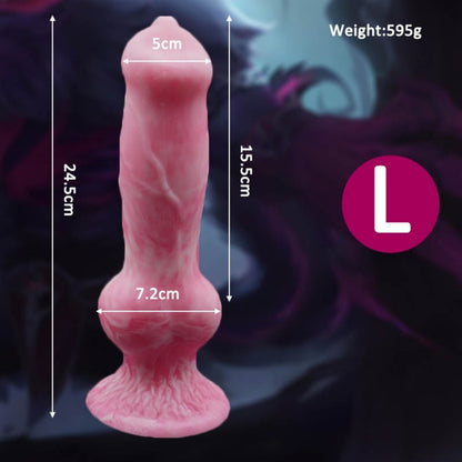 Fantasy Silicone Dog Dildo with Suction Cup – Vaginal Expansion & Orgasmic Massage Sex Toys for Women