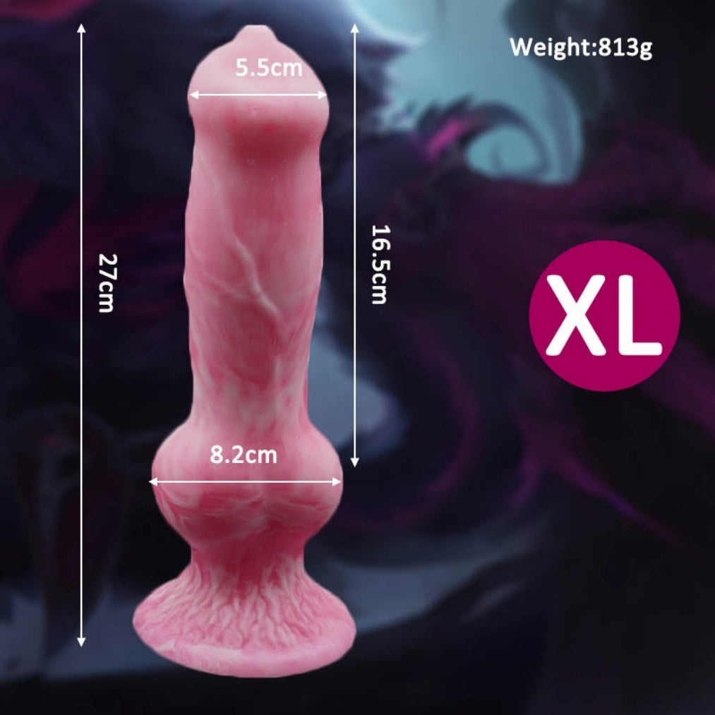 Fantasy Silicone Dog Dildo with Suction Cup – Vaginal Expansion & Orgasmic Massage Sex Toys for Women