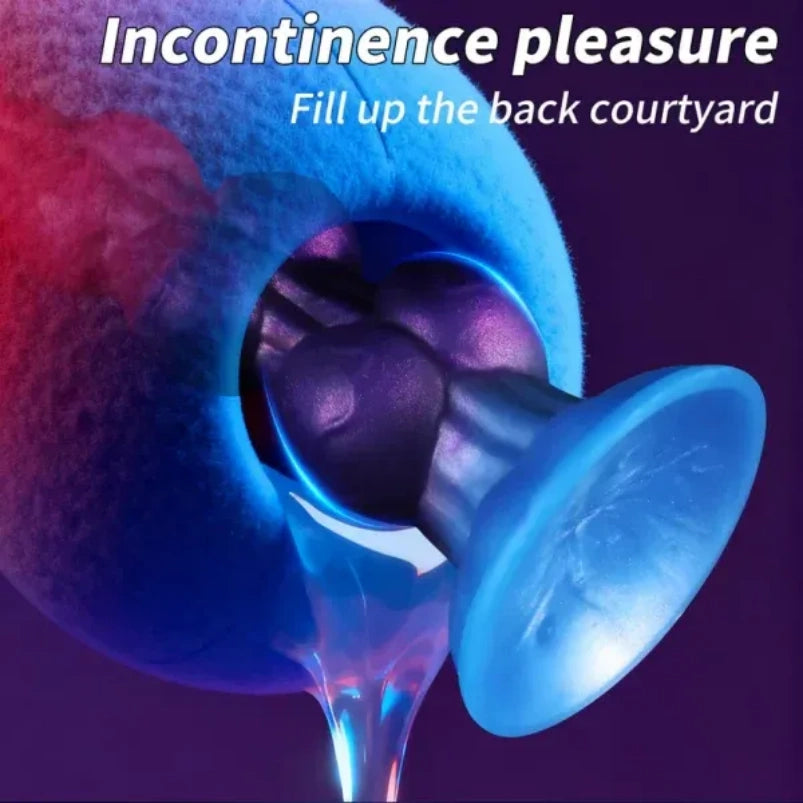 Monster Bead Silicone Dog Knot Dildo - Vaginal Insertion with Expansion Stimulus Masturbation Tool