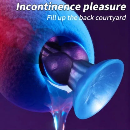 Monster Bead Silicone Dog Knot Dildo - Vaginal Insertion with Expansion Stimulus Masturbation Tool