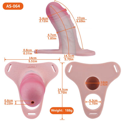 Realistic Dildo Homemade Chastity Cage – Silicone Restraint Tool for Male Control