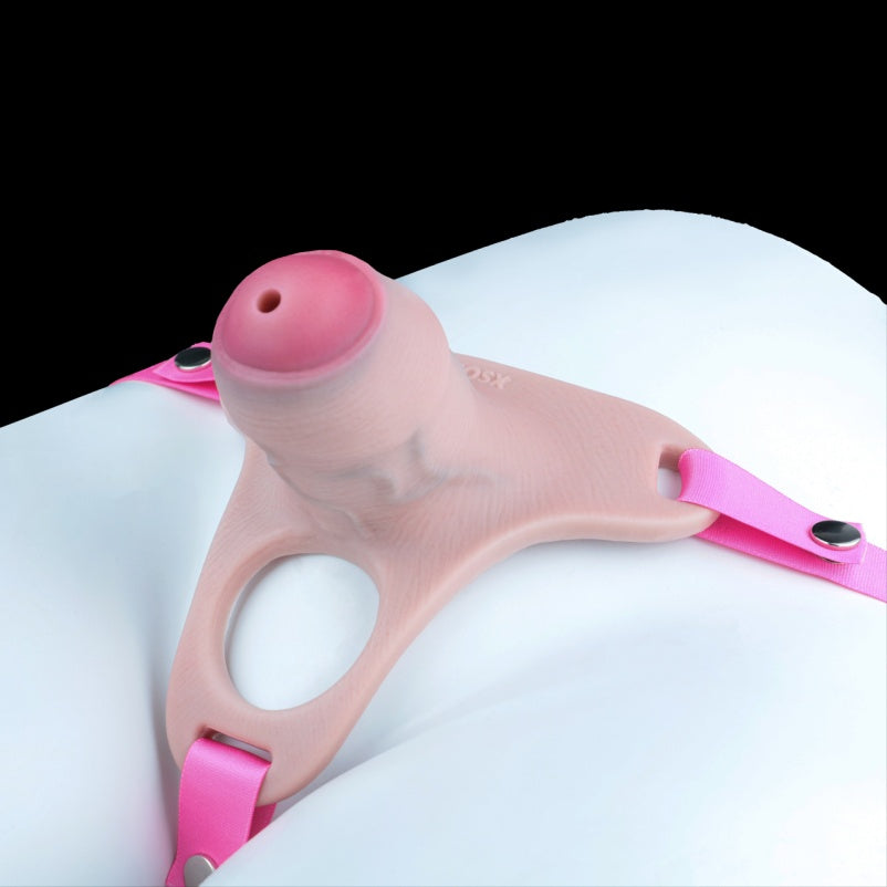 Cage de chasteté masculine réaliste en silicone épais – Dispositif de rétention du sperme et de contrôle de l'orgasme