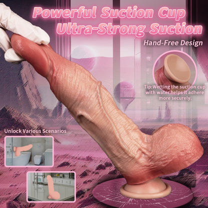 Realistischer Touch-Dildo aus Silikon – Zweischichtiges Design für vaginales Vergnügen