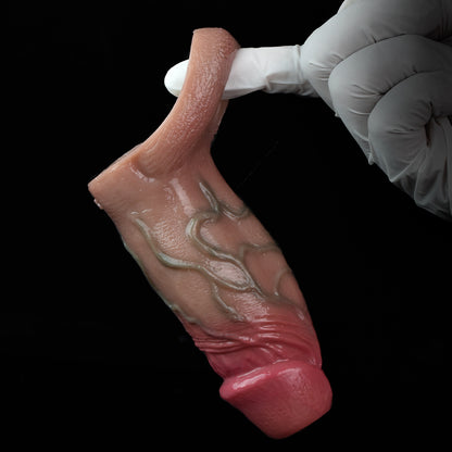 Realistic Silicone Cock Sleeve Sheath - Penis Ring Delay Ejaculation Enlarger Sex Toy for Men