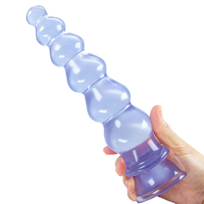 Godes en silicone à perles anales géantes - Plug anal énorme et doux avec grande ventouse
