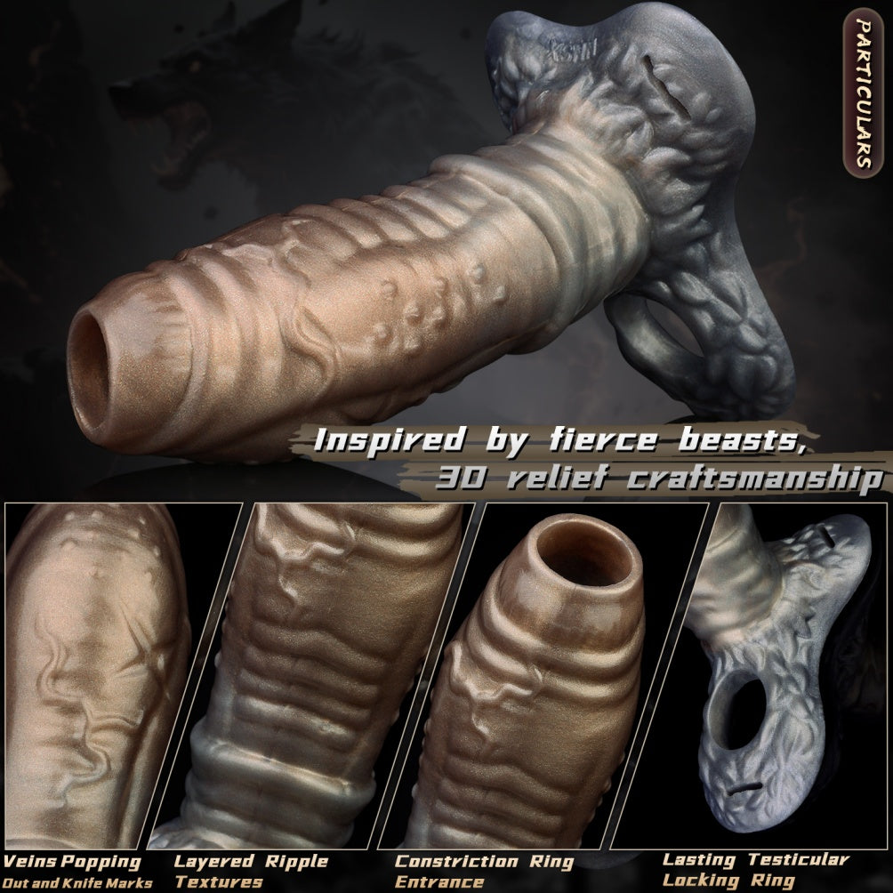 Fantasy Beast Silicone Cock Sleeve – Lengthening & Locking Sex Toys for Men