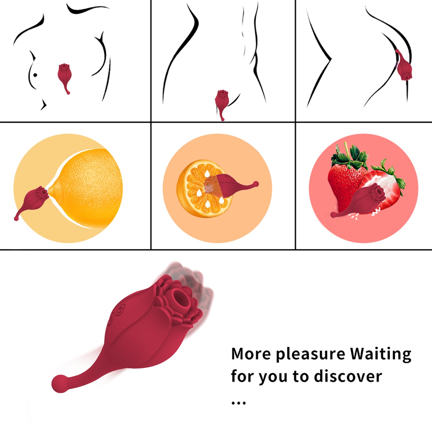 Rose Touch Clit Sucking G Spot Vibrator - Dual End Stimulator Female Sex Toys