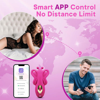 APP Controlled Vibrating Panty Sex Toys for Women - Butterfly Strapless Strapon Clit Vibrator