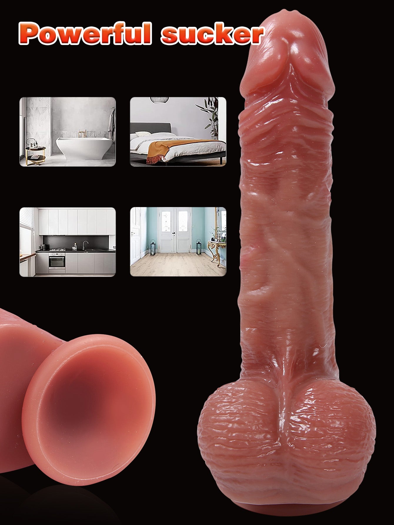 Realistischer Dildo für Frauen – Hautgleitende Vorhaut, Hoden, Analdildos, weibliches Sexspielzeug