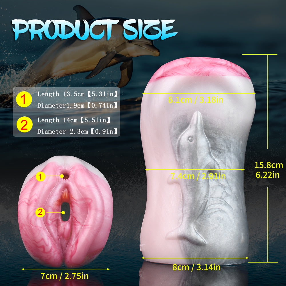 Masturbateur de poche Fantasy Animal - Jouet sexuel pour homme avec fellation vaginale et pénis de dauphin
