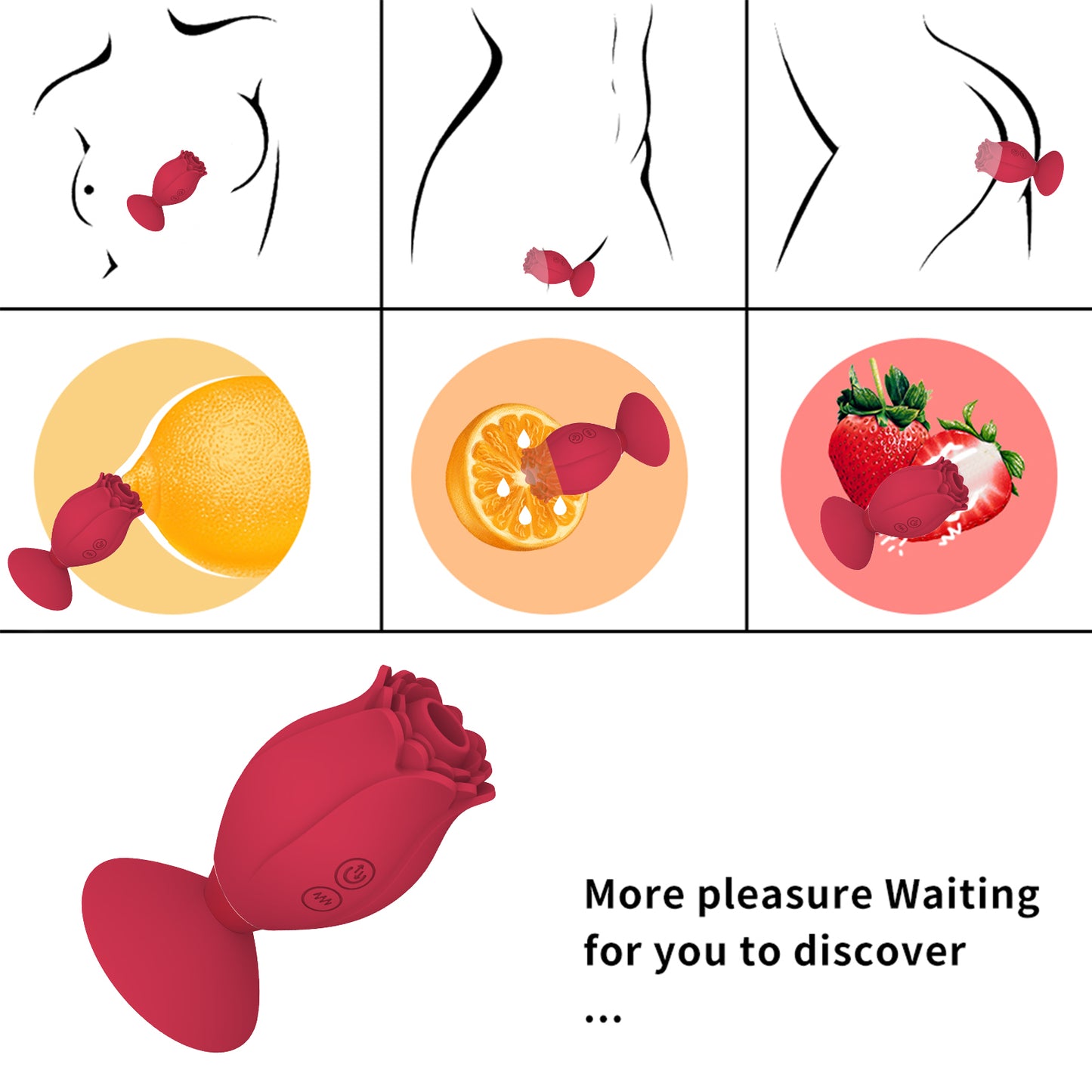 Rose Toys mit Saugnapf zum Saugen der Klitoris – kraftvolle Stimulation des Klitoris-Saugers