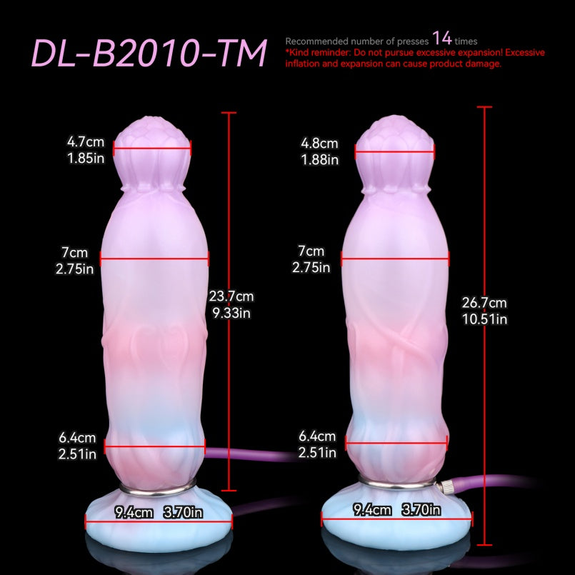 Monster Inflatable Fantasy Beaded Dildo - Vaginal Insertion Expanding Masturbation Toy