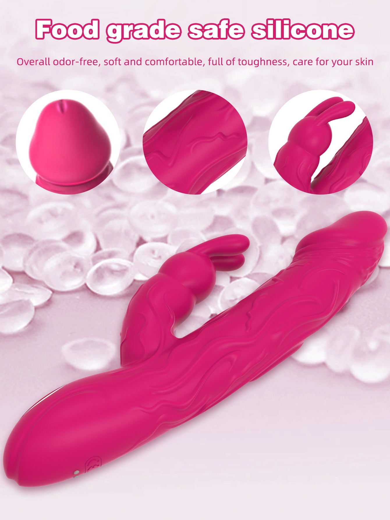 Rabbit Dildo Vibrator - Realistic Glan G Spot Clitoral Stimulator Female Sex Toys