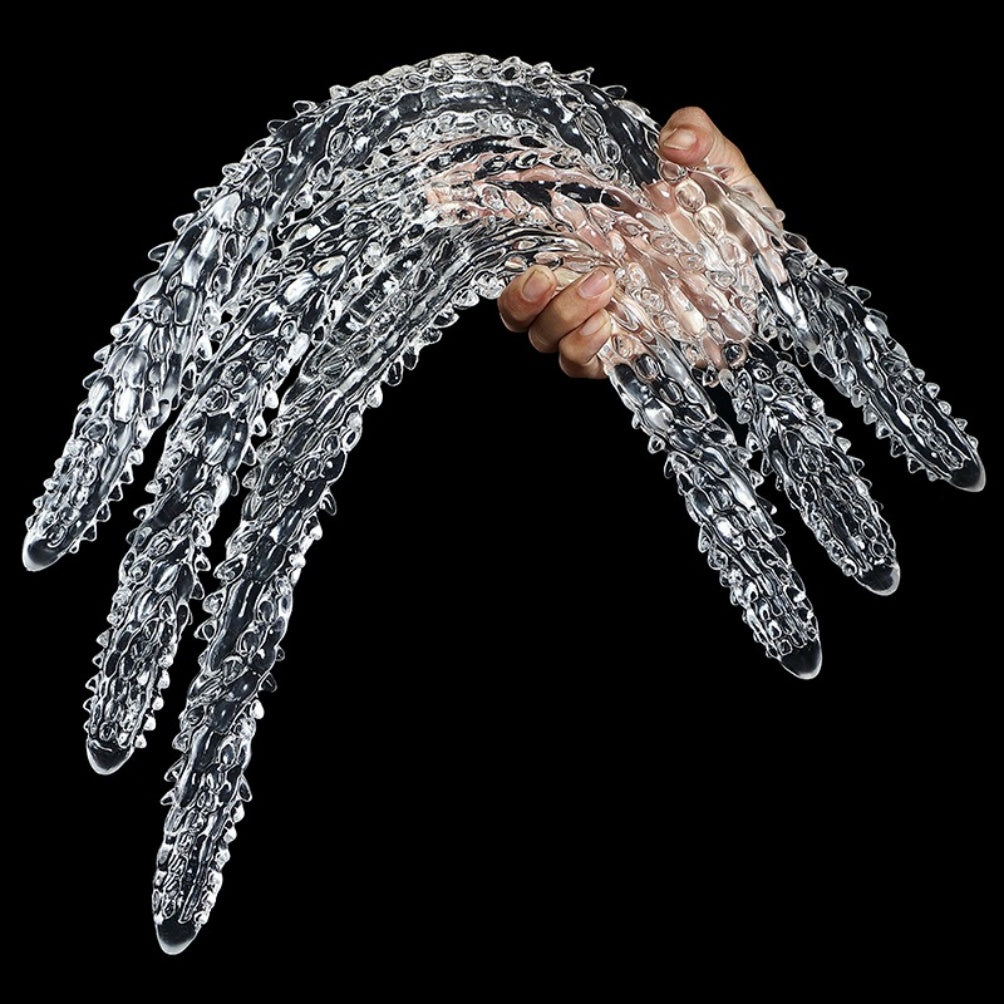 Transparent Silicone Fantasy Dragon Double Penis - Dual Penetration & Orgasmic Massage