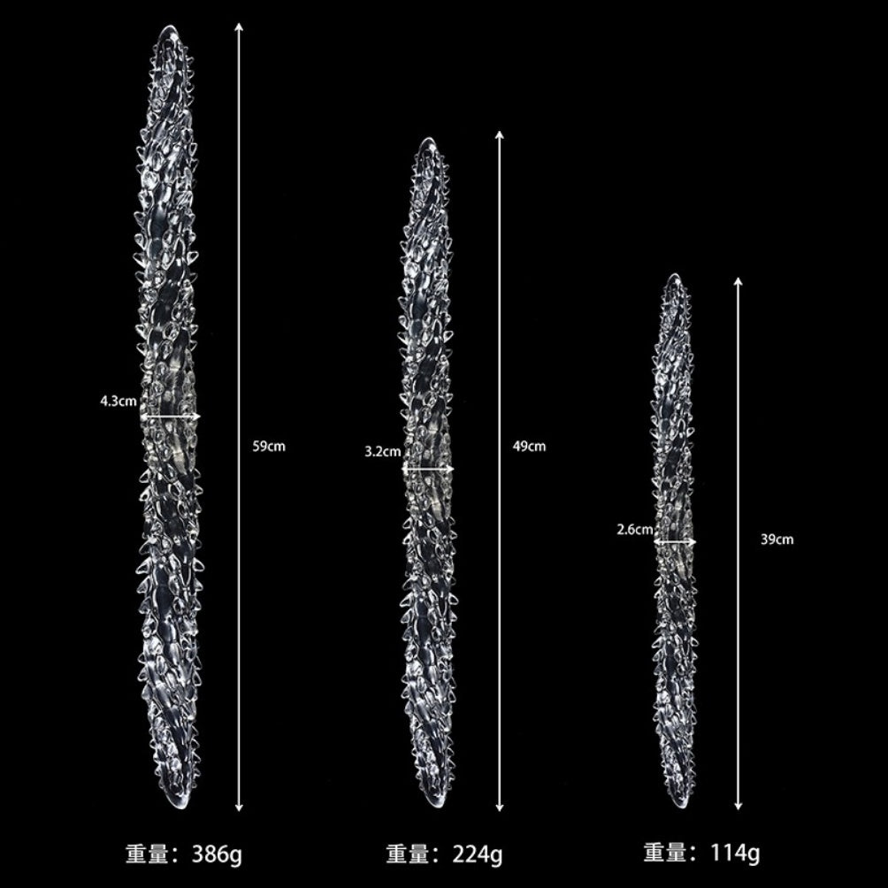 Transparent Silicone Fantasy Dragon Double Penis - Dual Penetration & Orgasmic Massage