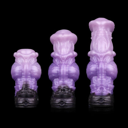 Purple Fantasy Horse Penis Sleeve-Wearable Silicone Sex Toys for Men to Extend Intimacy