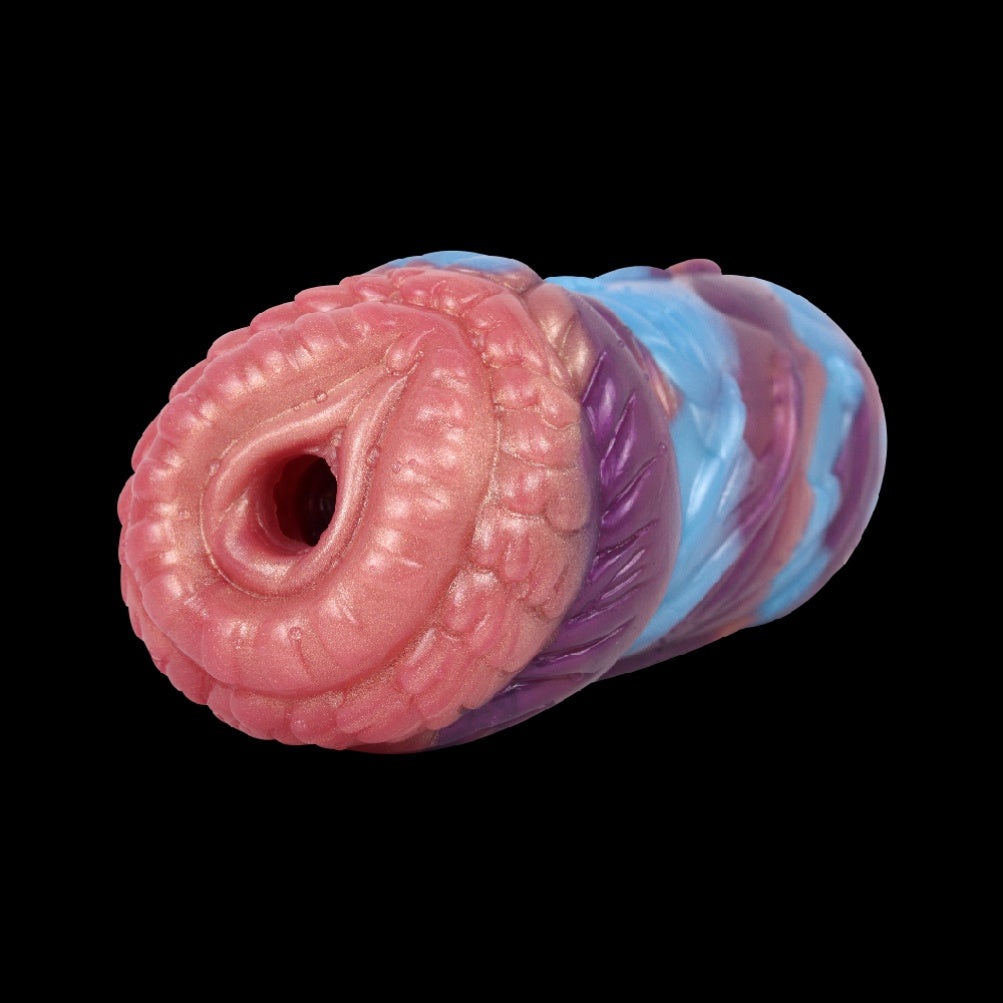 Fantasy Iridescent Silicone Alien Pocket Pussy – Multi-Texture Stimulation for Intense Male Masturbation