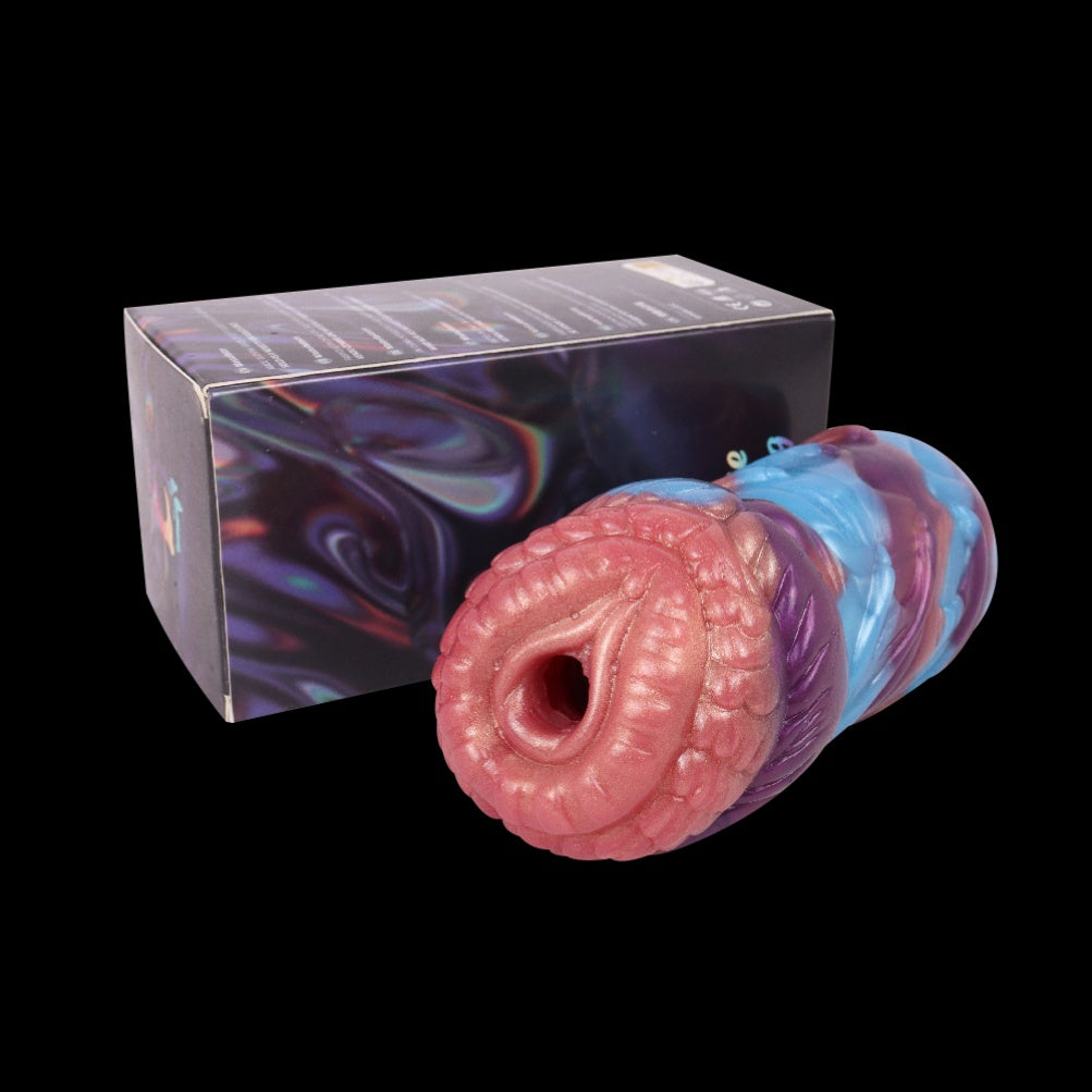 Fantasy Iridescent Silicone Alien Pocket Pussy – Multi-Texture Stimulation for Intense Male Masturbation