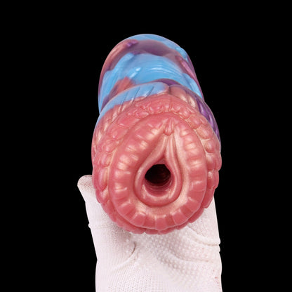 Fantasy Iridescent Silicone Alien Pocket Pussy – Multi-Texture Stimulation for Intense Male Masturbation