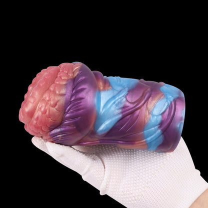 Fantasy Iridescent Silicone Alien Pocket Pussy – Multi-Texture Stimulation for Intense Male Masturbation