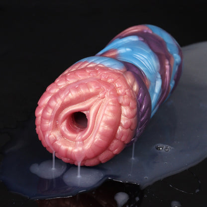Fantasy Iridescent Silicone Alien Pocket Pussy – Multi-Texture Stimulation for Intense Male Masturbation