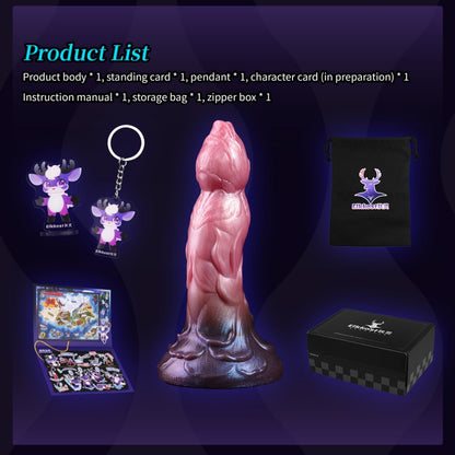 Gode ​​Fantasy Monster à insertion avec plug anal – Stimulateur en silicone liquide de qualité médicale
