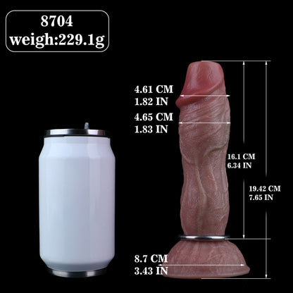 Realistic Ovipositor Dildo – Flesh-Tone Egg-Laying Fantasy Dildo with Suction Cup | Platinum Silicone