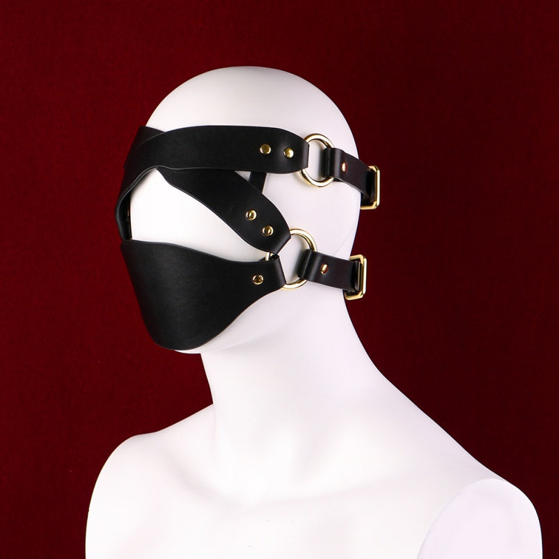 Leather Sex Mask Extreme Restraint - Fantasy Bettie Bondage BDSM Gear