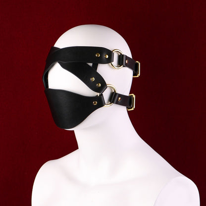 Leather Sex Mask Extreme Restraint - Fantasy Bettie Bondage BDSM Gear
