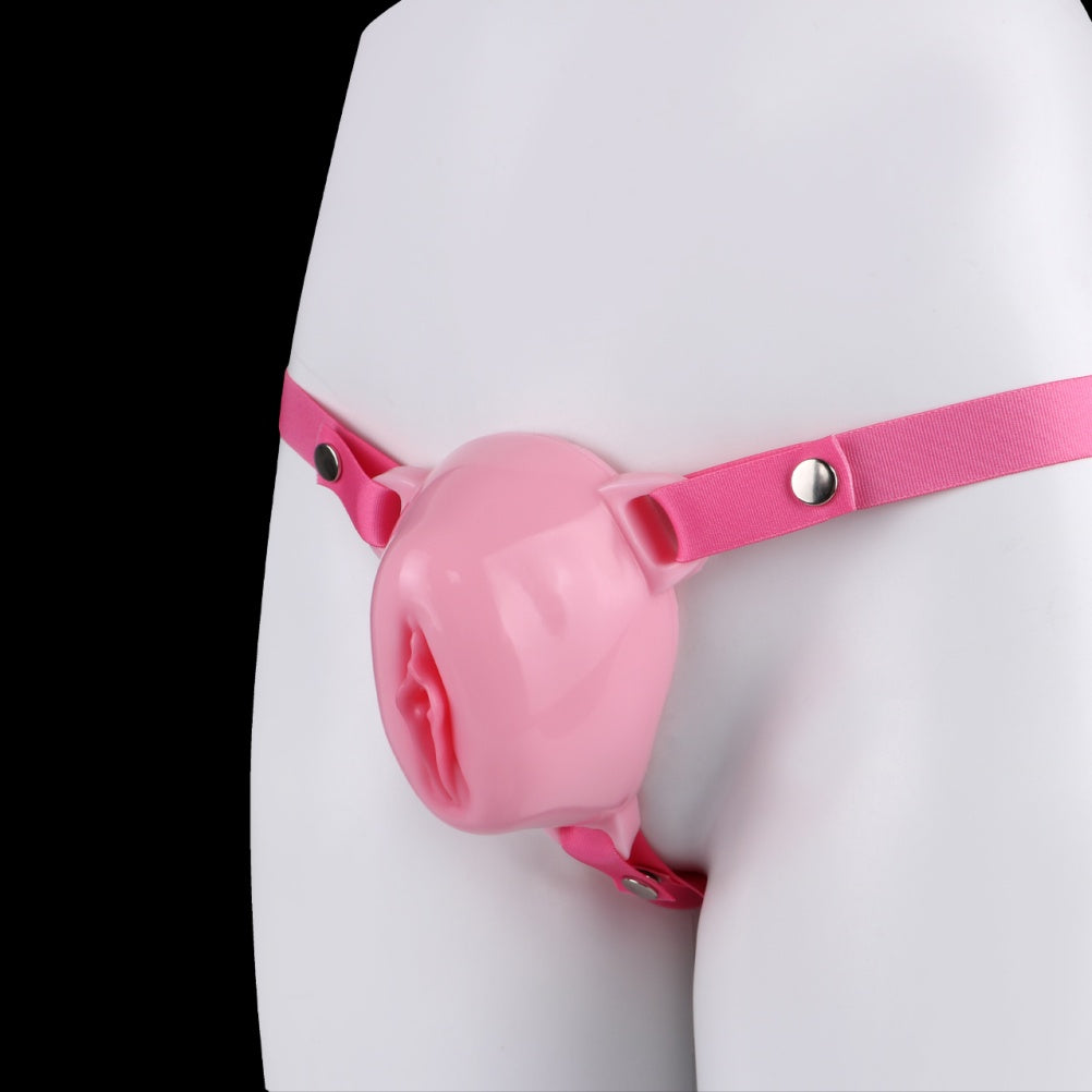 Fantasy Pink Realistic Strapon Fake Vagina – Sissy Sex Silicone Toy for Men