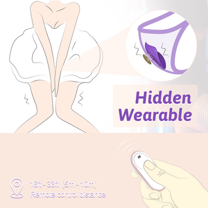 Discreet Strap-On Vibrating Clitoral Stimulating Magic Wand – Wireless Remote Control Female Toy
