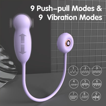 Fantasy Insertion Thrusting G-Spot Vibrator - Telescoping Stimulating Female Vaginal Silicone Toy