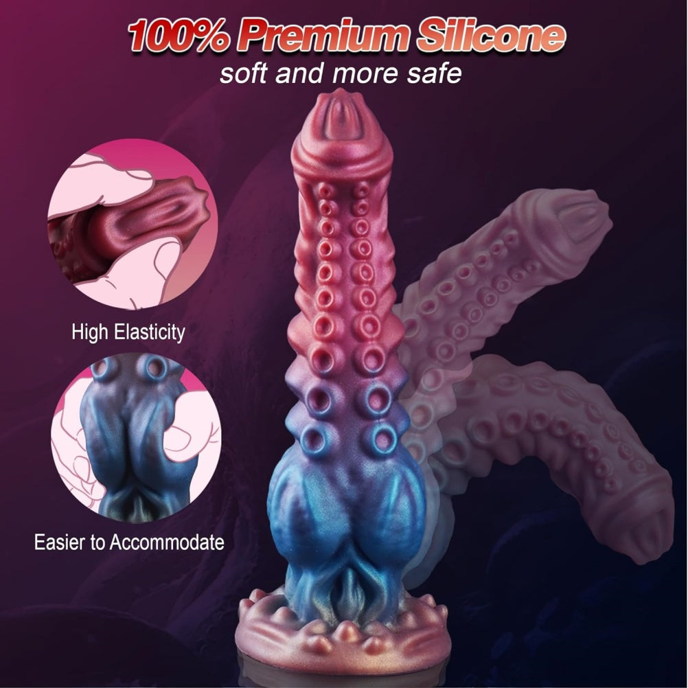 Gode ​​tentacule fantaisie en silicone monstre – Jouet de masturbation féminine pour stimulation du point G