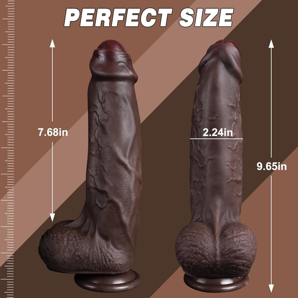Fantasy Riesen-Dildo aus Silikon mit Saugnapf – G-Punkt-Stimulation, Masturbationsspielzeug für Frauen