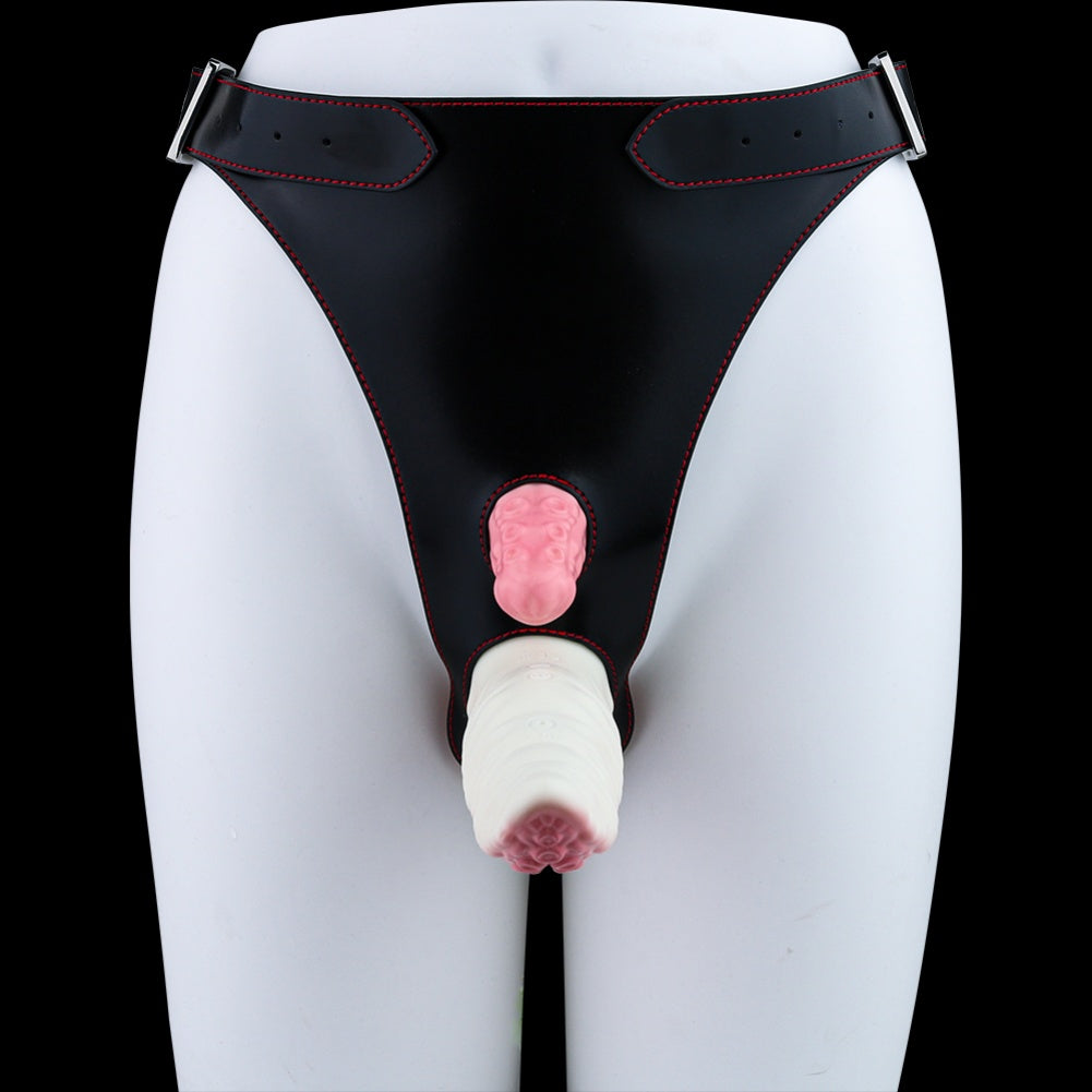 Monster Strap-on Vibrator Tentacle Dildo - Lesbian Sex Silicone Orgasmic Massage Toy