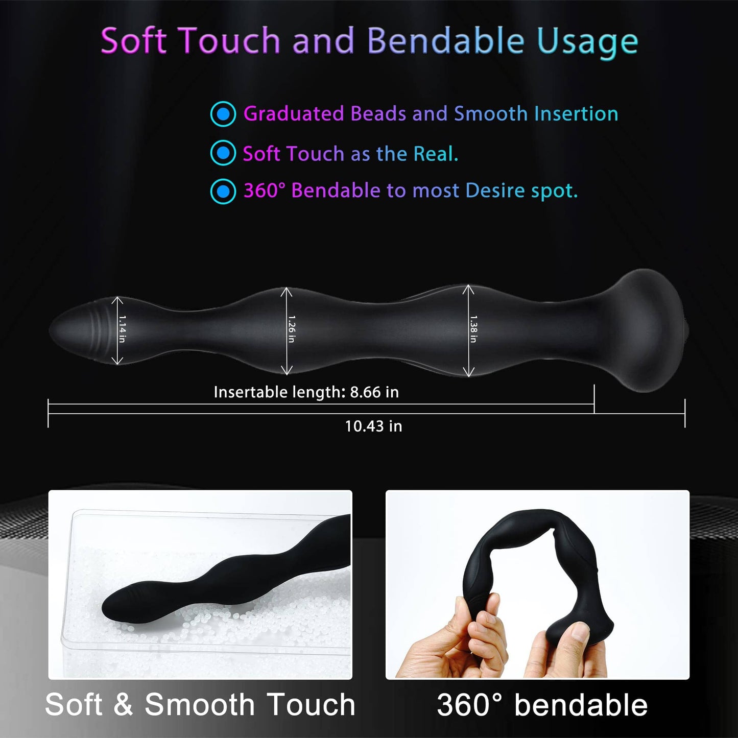 Prostate Massager - Anal Beads Estim Unisex Sex Toys - Domlust